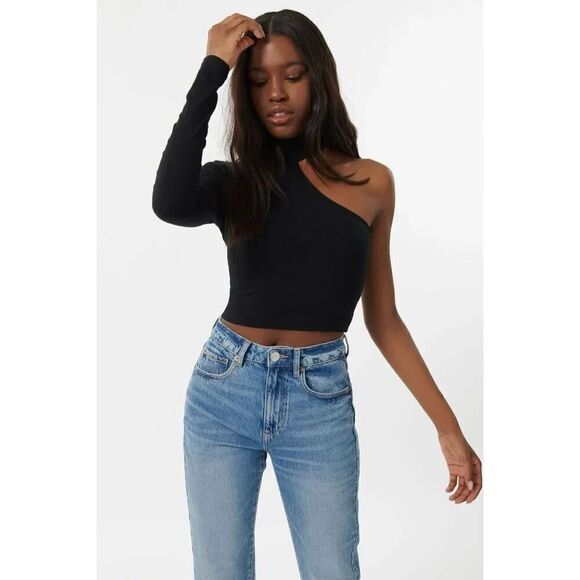 Garage One Shoulder Black Top Size Xs - Picture 1 of 7